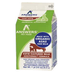 Answers Pet Food Raw Organic A2 Cows Milk Kefir, 1 Pint