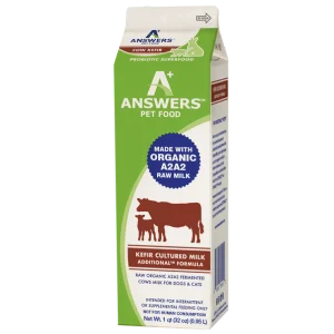 Answers Pet Food Raw Organic A2 Cows Milk Kefir, 1 Quart