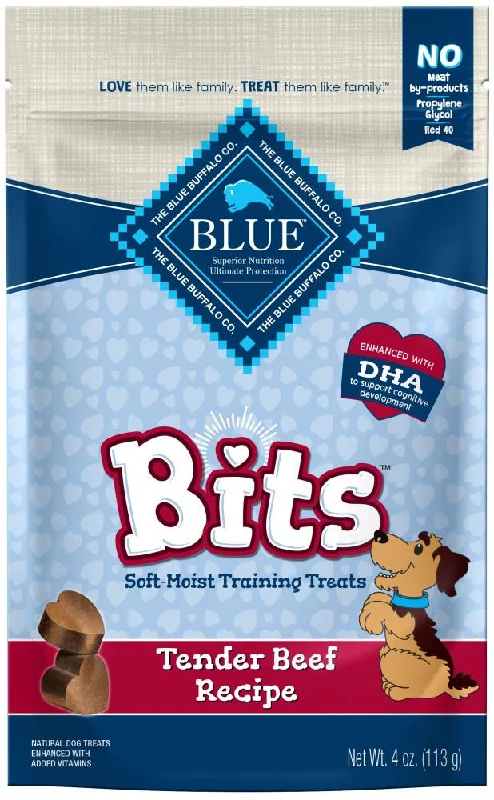 Blue Buffalo Bits Tender Beef Natural Soft Moist Training Dog Treats (4-oz)