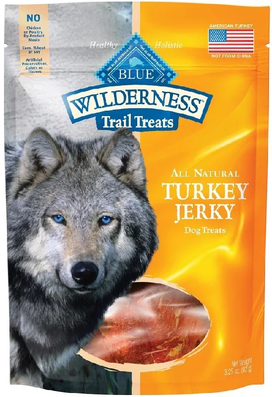 Blue Buffalo Wilderness Grain Free Trail Treats Turkey Jerky for Dogs