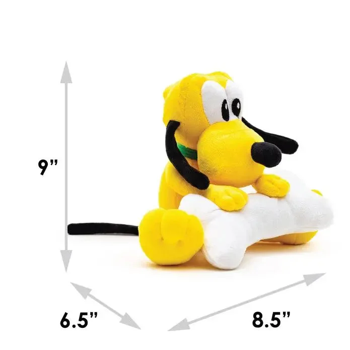 Buckle-Down- Disney Pluto With Bone Sitting Pose - Dog toy Squeaker Plush