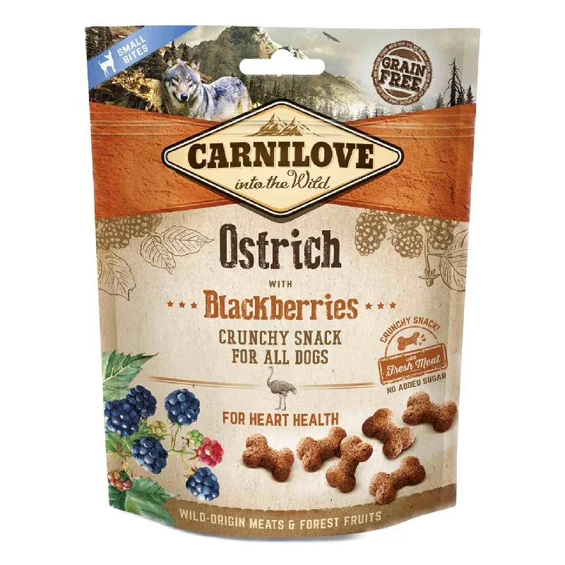 Carnilove Ostrich with Blackberries Crunchy Dog Treats 200g