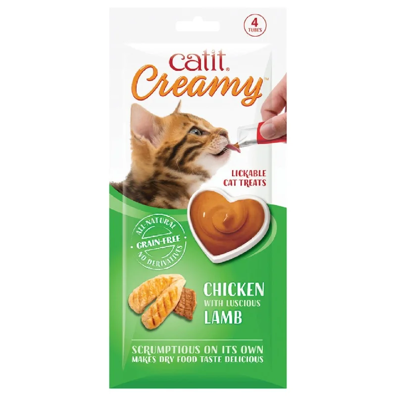 Catit Creamy Lickable Treats Chicken & Lamb 4 x 10g