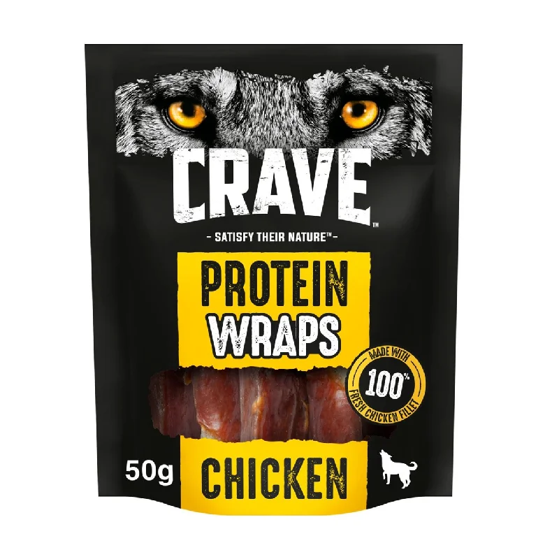 Crave Natural Grain Free Wrap Adult Dog Treats Chicken 50g