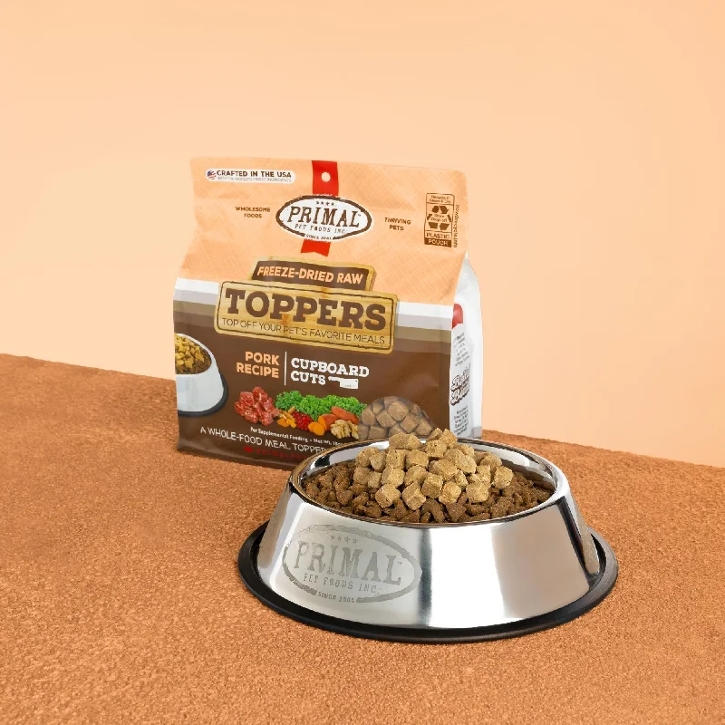 Cupboard Cuts Freeze-Dried Raw Toppers for Cat & Dog <br> Pork Recipe