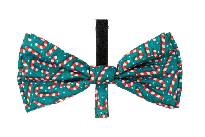 FuzzYard Candy Cane Green Bowtie