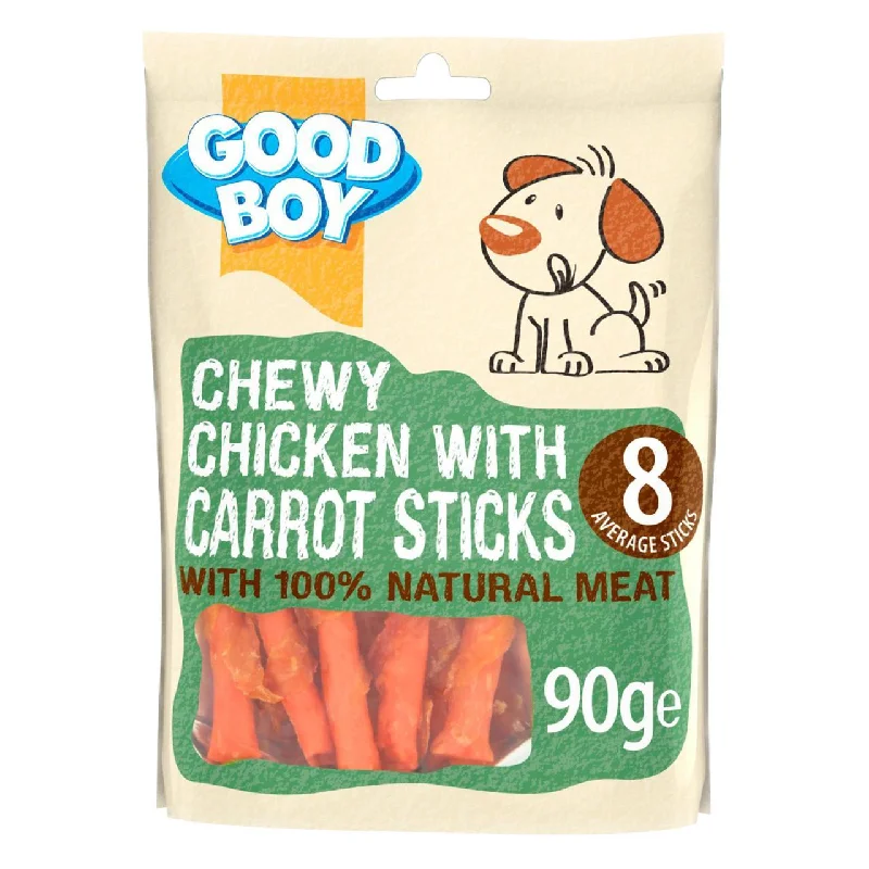 Good Boy Chicken & Carrot Sticks Chew Dog Treats 90g