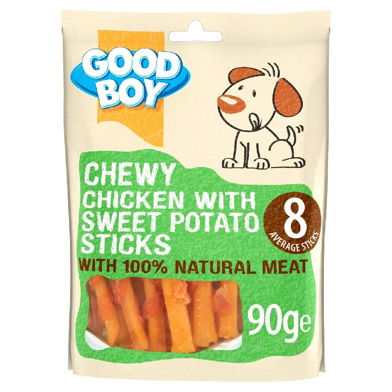 Good Boy Chicken & Sweet Potato Stick Chew Dog Treats 90g