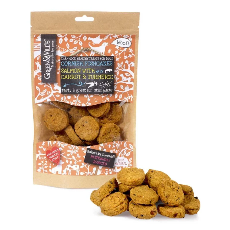 Green & Wilds Cornish Fishcakes With Turmeric Dog Treats 150g