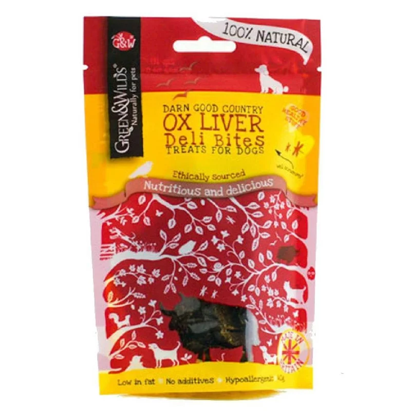 Green & Wilds Ox Liver Deli Bites Dog Treats 40g