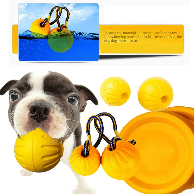 Interactive Rope Ball Toy For Play Chewing Dog Training