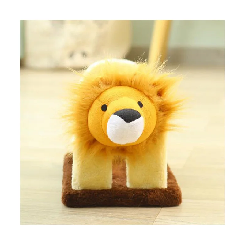 PAWS ASIA Custom Cute Pet Scratcher Sisal Stuffed Personalized Funny Lion Toys For Cats