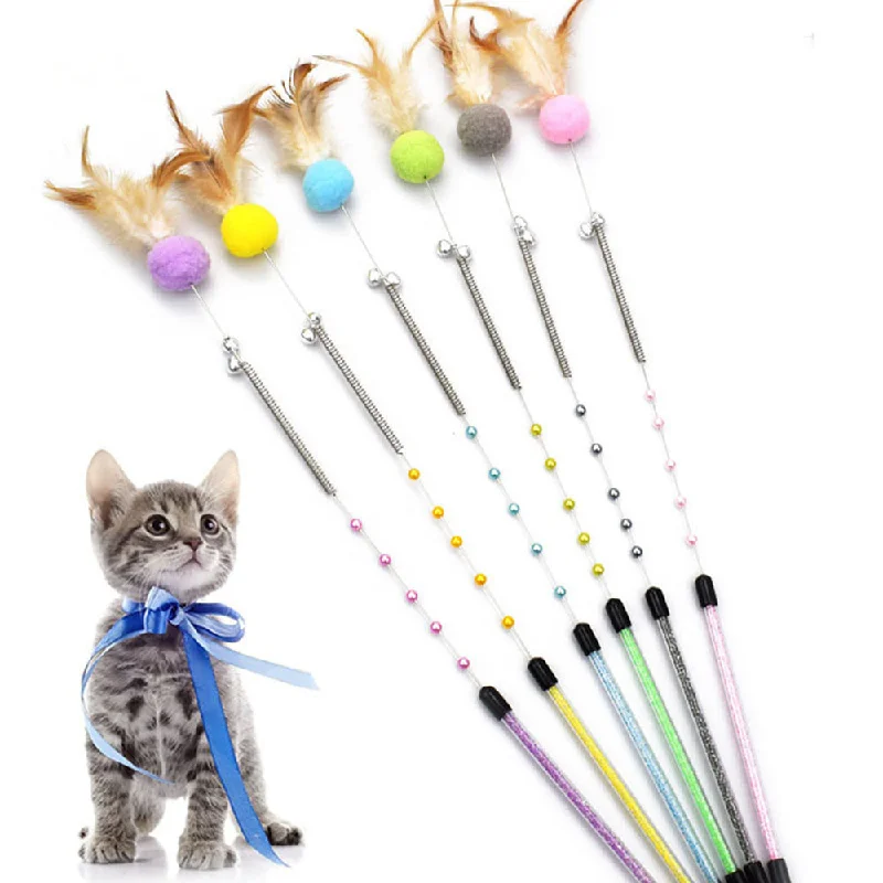 PAWS ASIA Customised High Quality Cat Toy Feather Assorted Color Creative Cat Birthday Toys