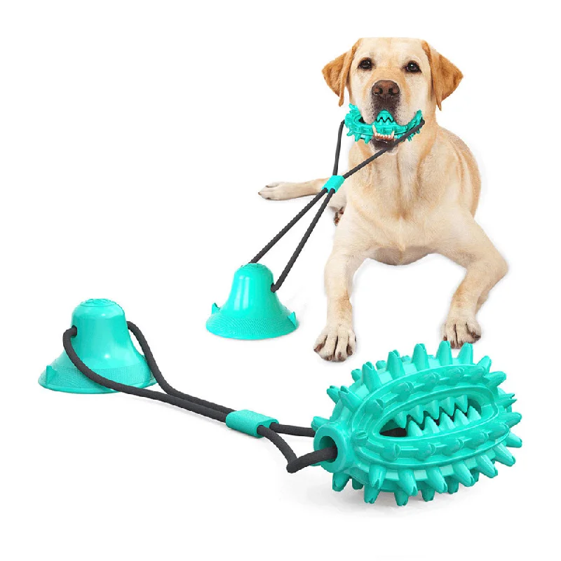 PAWS ASIA Factory Interactive Teeth Cleaning Molar Improve IQ Pulling Suction Cup Dog Toy