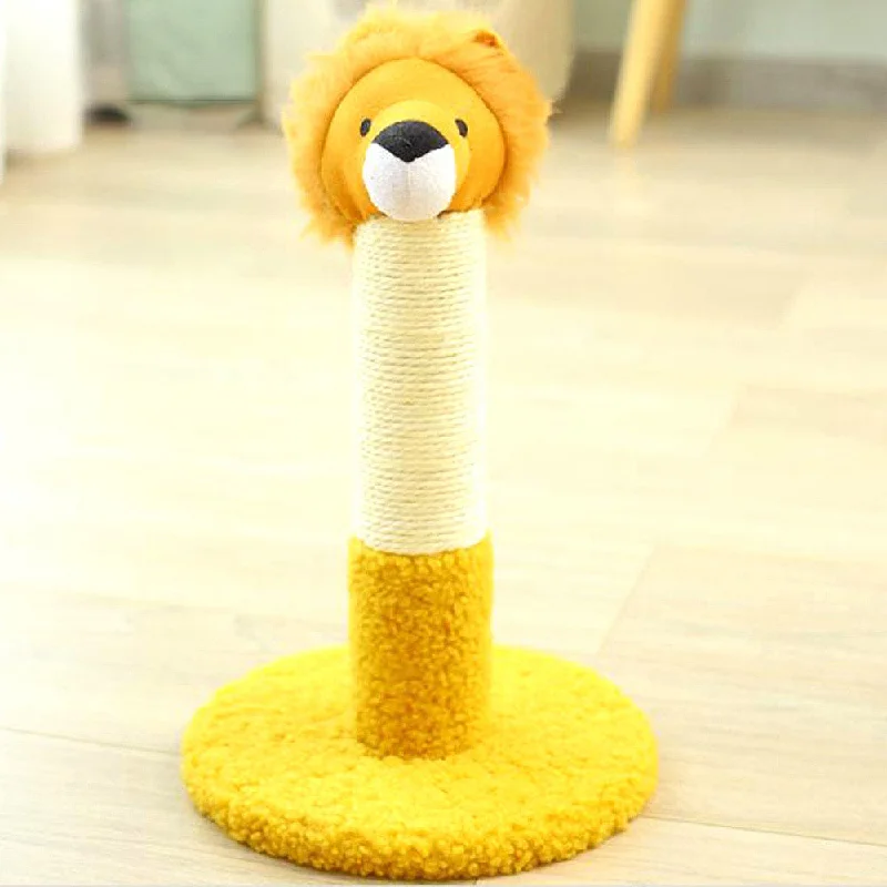 PAWS ASIA Suppliers Dropshipping Sisal Stuffed Scratcher Funny Personalized Lion Pet Toys For Cats