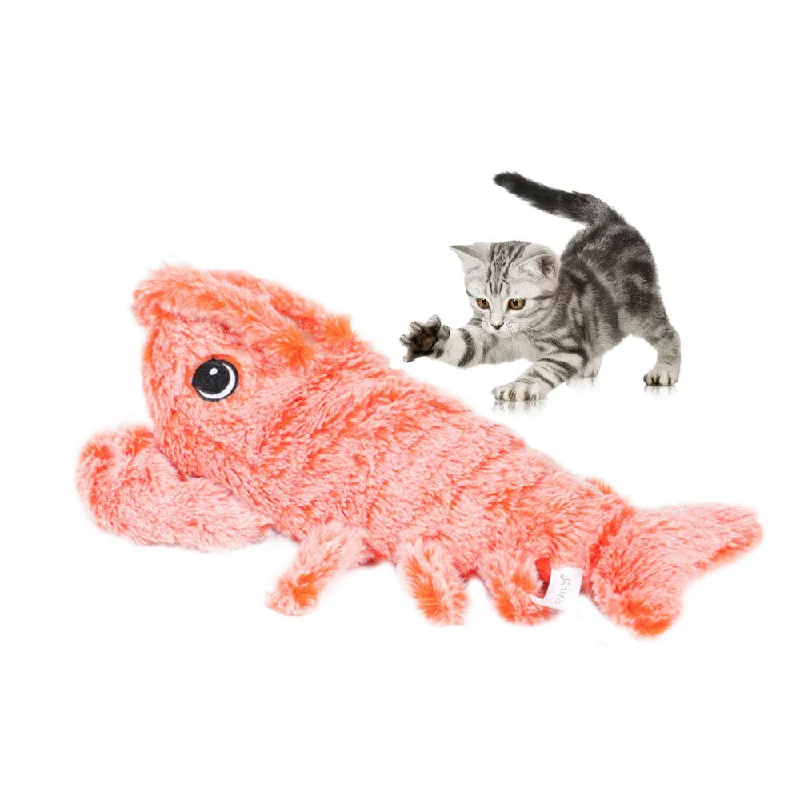 PAWS ASIA Wholesale Plush Cute Lobster Automatic Interactive Electric Cat Toy Dog