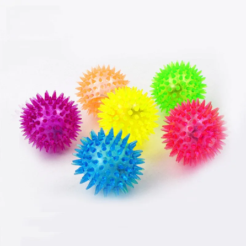 PAWS ASIA Wholesale Rubber Glow Squeekers Thorn Exercise Interactive Pet Toys Ball