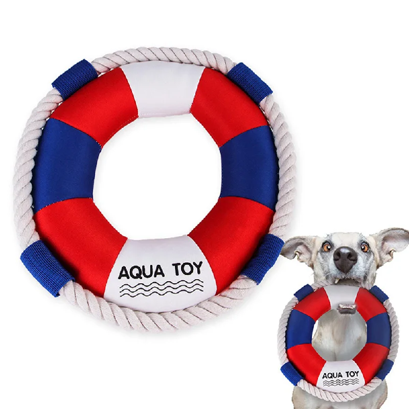 PAWS ASIA Wholesales Pet Products Toys Cotton Summer Sport Sturdy Swimming Ring Dog Toy