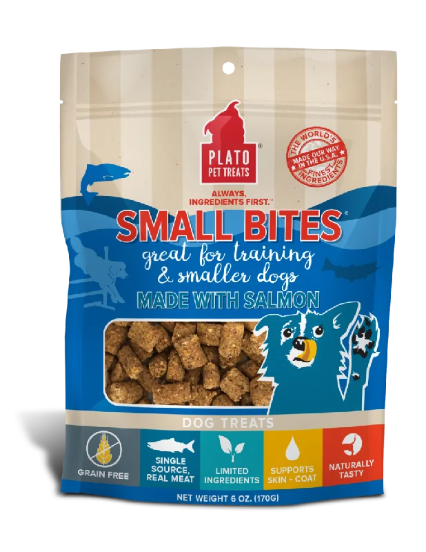 Plato Small Bites Salmon Meaty Morsel Dog Treats