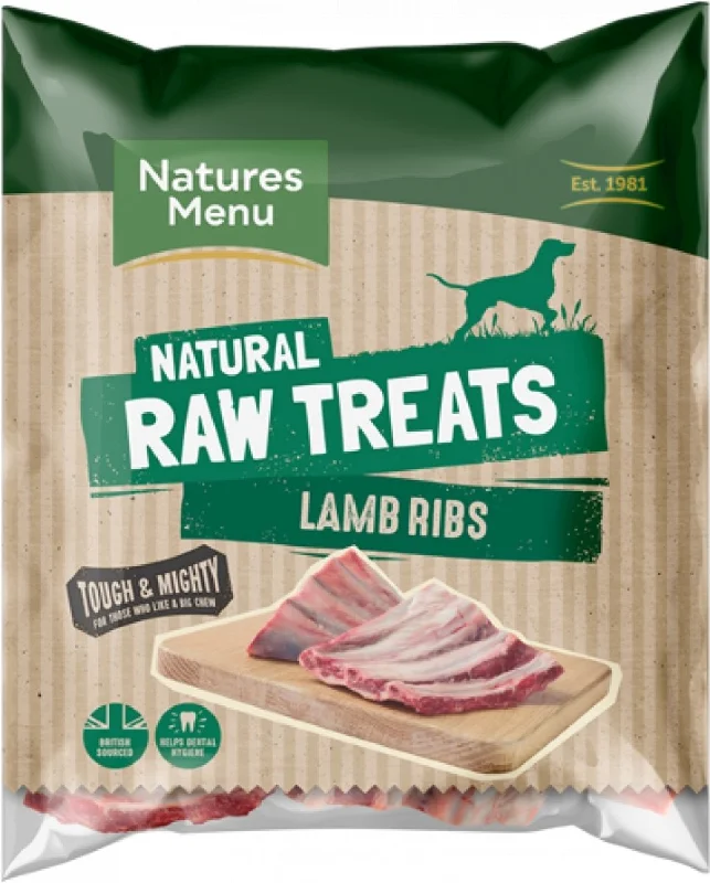 NATURES MENU RAW CHEWS Lamb Ribs For Adult Dogs