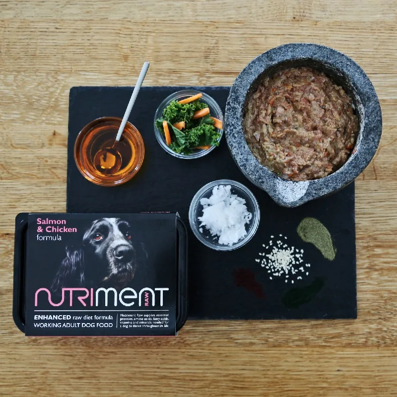 Nutriment Salmon & Chicken Formula - Adult RAW Dog Food 500g Tray