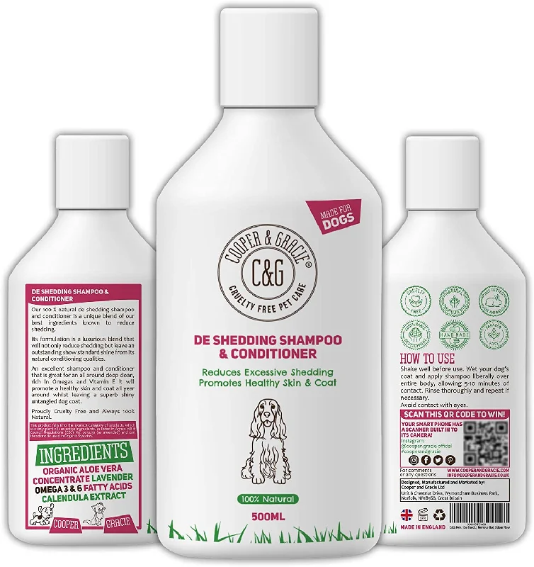 De Shedding Shampoo & Conditioner 500ML