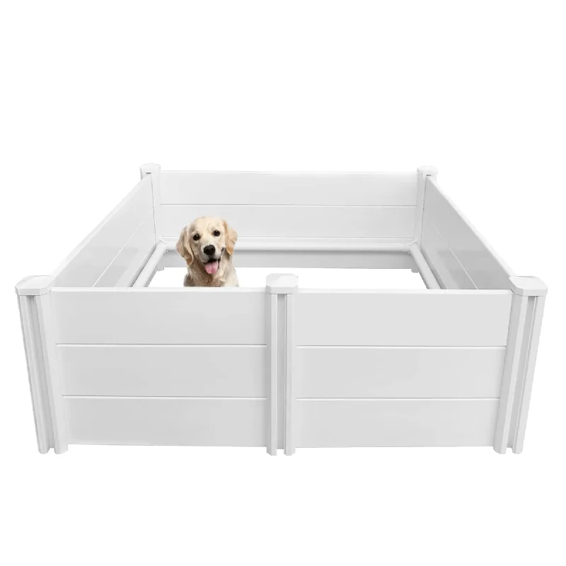 Dog Whelping Box 1.15m x 1.15m x 0.48m - Puppy Birthing PVC Pen