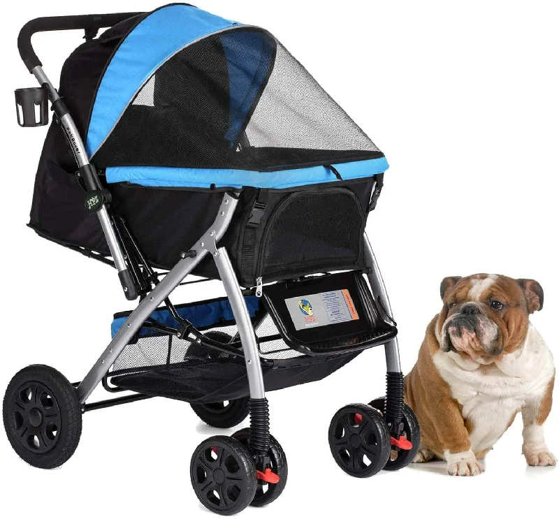 HPZ™ PET ROVER Premium Stroller for Small/Medium/Large Dogs, Cats and Pets (Sky Blue)