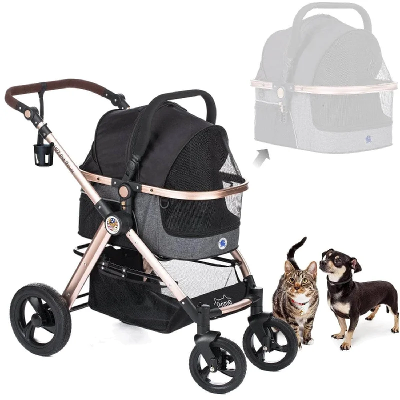 HPZ™ PET ROVER PRIME Luxury 3-in-1 Stroller for Small/Medium Dogs, Cats and Pets