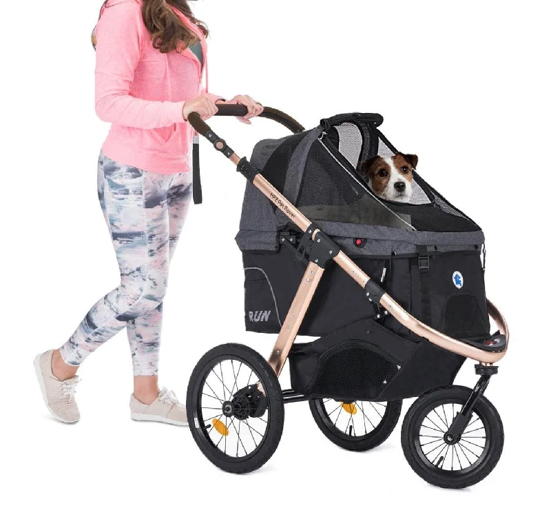 HPZ™ PET ROVER RUN Performance Jogging Sports Stroller for Small/Medium Dogs, Cats and Pets (Black)