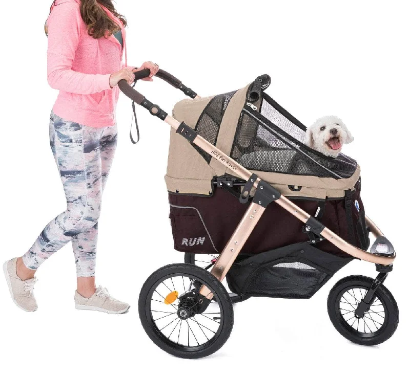 HPZ™ PET ROVER RUN Performance Jogging Sports Stroller for Small/Medium Dogs, Cats and Pets (Taupe)