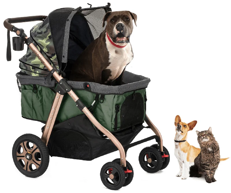 HPZ™ PET ROVER TITAN HD Premium Super-size Stroller SUV for Small/Medium/Large/X-Large Dogs, Cats and Pets (Green Camo)