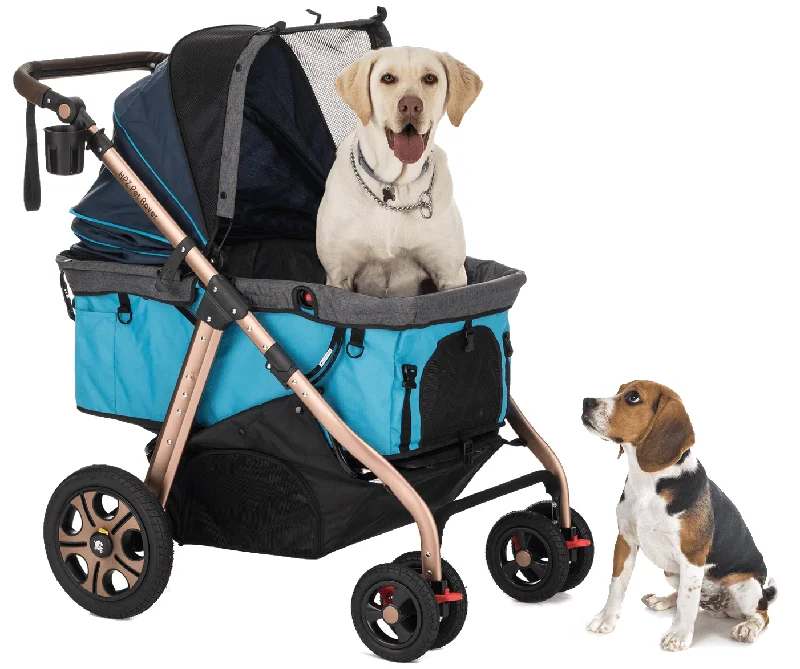 HPZ™ PET ROVER TITAN HD Premium Super-size Stroller SUV for Small/Medium/Large/X-Large Dogs, Cats and Pets (Blue)