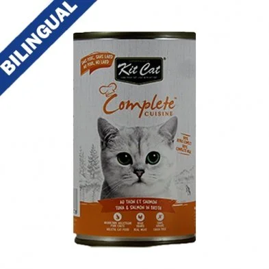 Kit Cat® Complete Cuisine™ Tuna and Salmon in Broth Wet Cat Food  150gm