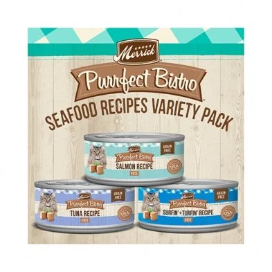 Merrick Purrfect Bistro Grain Free Seafood Variety Pack 12 X 5.5 oz