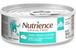 Nutrience Grain-Free Turkey, Chicken & Duck Wet Cat Food 156 g