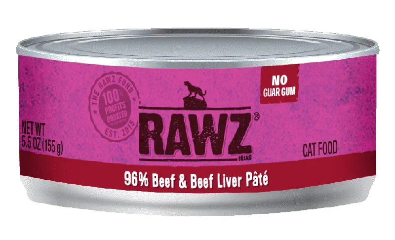 Rawz Beef & Beef Liver Pate cat cans 5.5 oz (SINGLE CAN)