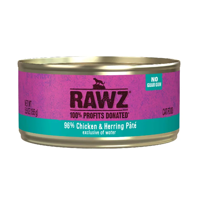 Rawz 96% Chicken & Herring Pate Cat Food 5.5oz (SINGLE CAN)