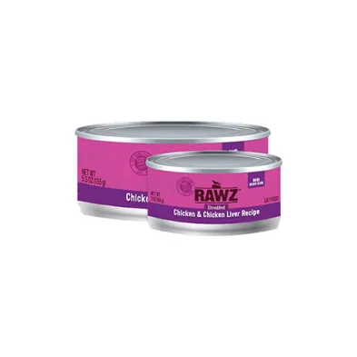 RAWZ® Shredded Chicken & Chicken Liver Wet Cat Food