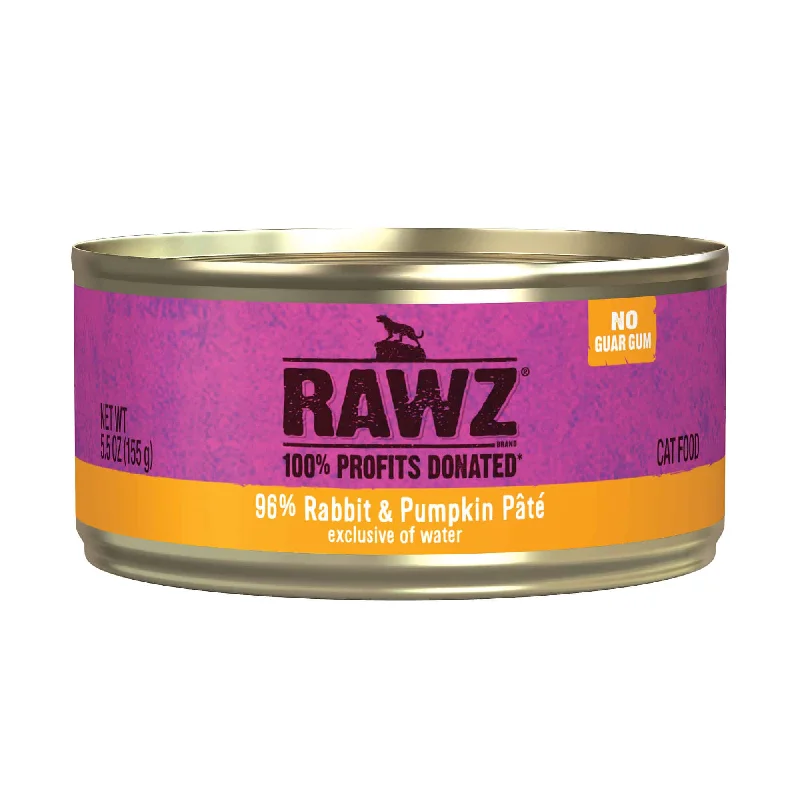 Rawz 96% Rabbit & Pumpkin Pate Cat Food (SINGLE CANS)