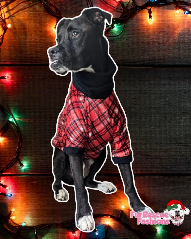 SantaJack - PAWjama with Black Neck & Trim/Sleeves