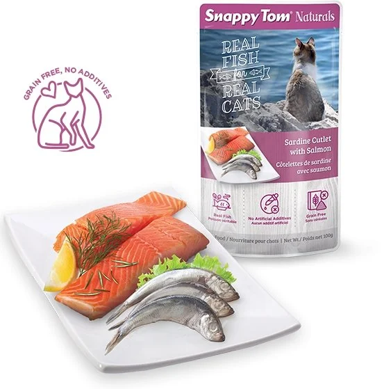 Snappy Tom - Naturals Cat Pouches - Sardine Cutlets with Salmon 100g