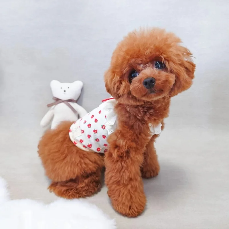 TaniWina Petal Paws Bear Floral Camisole for Petite Dogs