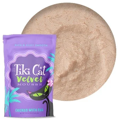 Tiki Cat - Velvet Mousse Pouches - Chicken & Egg 2.8 oz