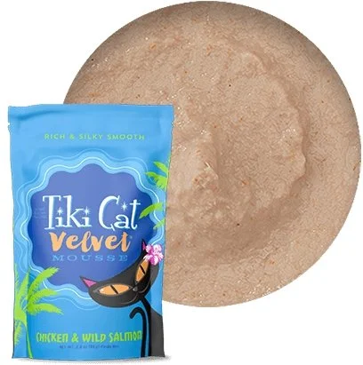 Tiki Cat - Velvet Mousse Pouches - Chicken & Wild Salmon 2.8 oz