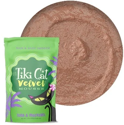 Tiki Cat - Velvet  Mousse Pouches - Tuna & Mackere 2.8 oz