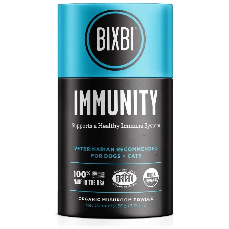 BIXBI Immunity Pet Superfood Daily Mushroom Powder Supplement for Dogs & Cats 2.12oz