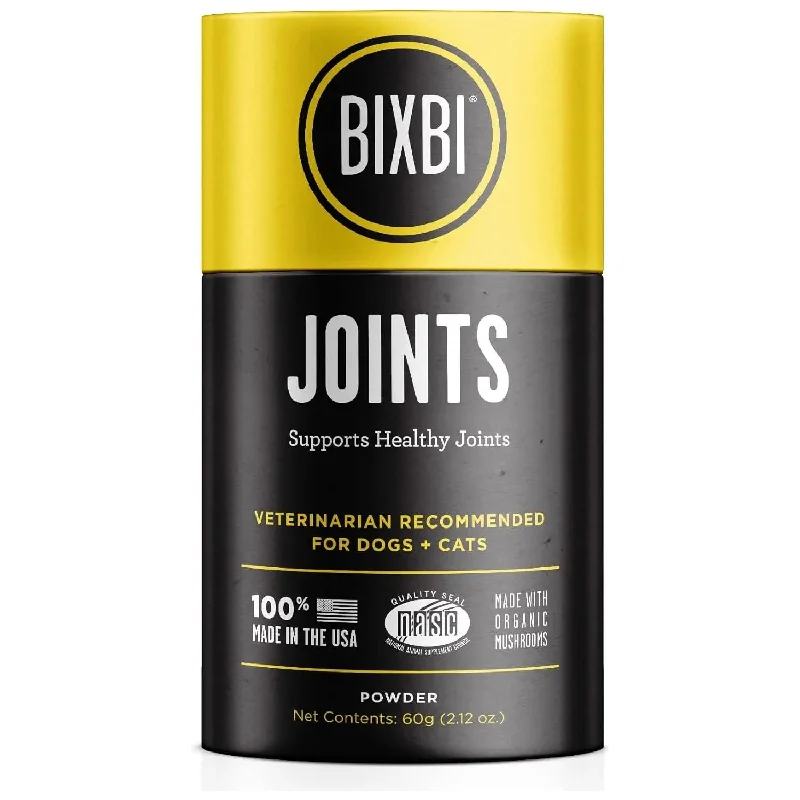 BIXBI Joints Pet Superfood Daily Mushroom Powder Supplement for Dogs & Cats 2.12 oz