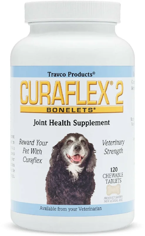 Nutramax Curaflex 2 Joint Health Supplement for Dogs, 120 Chewable Tablets