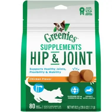 Greenies Hip & Joint Dog Supplements Chicken Flavor